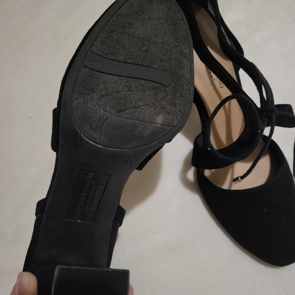 Christian Siriano Black Lace-Up Heels - Picture 6 of 7